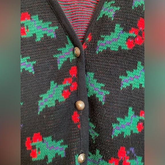 Vintage Christmas holiday sweater vest dominic and marie made in the usa - Picture 3 of 7
